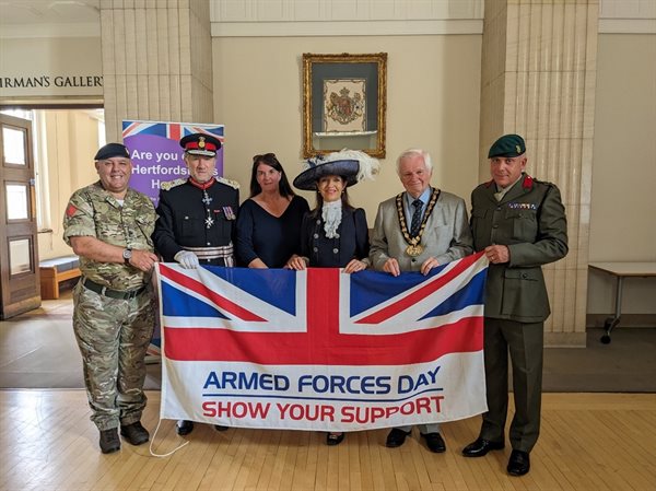 Armed forces day banner inside CH